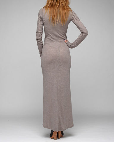 Long Sleeve Ribbed Dress